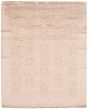 Bordered  Transitional Ivory Area rug 6x9 Indian Hand Loomed 340137