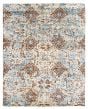 Carved  Contemporary Blue Area rug 6x9 Indian Hand-knotted 345473