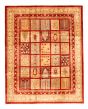 Bordered  Traditional Red Area rug 6x9 Afghan Hand-knotted 346573