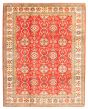 Bordered  Traditional Red Area rug 9x12 Afghan Hand-knotted 348285