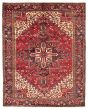 Bordered  Traditional Red Area rug 8x10 Persian Hand-knotted 371470