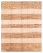 Stripes  Transitional Brown Area rug 6x9 Nepal Hand-knotted 375033