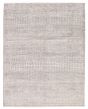 Transitional Grey Area rug 6x9 Indian Hand-knotted 377677