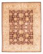 Bordered  Traditional Brown Area rug 6x9 Afghan Hand-knotted 378947