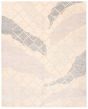Modern  Transitional Ivory Area rug 6x9 Indian Hand-knotted 379027