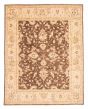 Bordered  Traditional Brown Area rug 6x9 Afghan Hand-knotted 379160