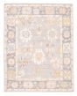 Bordered  Transitional Grey Area rug 6x9 Pakistani Hand-knotted 381789
