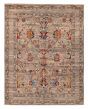 Floral  Transitional Grey Area rug 4x6 Afghan Hand-knotted 390334