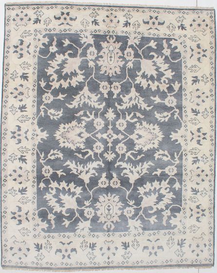 Traditional Grey Area rug 6x9 Indian Hand-knotted 238233