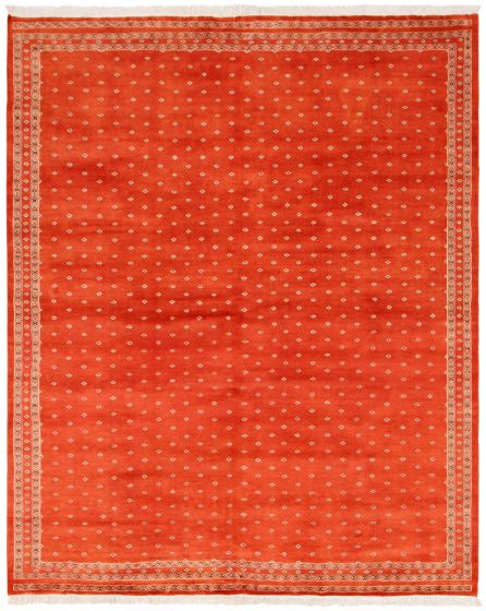 Bordered  Tribal Brown Area rug 6x9 Pakistani Hand-knotted 359626