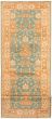 Bordered  Traditional Green Runner rug 14-ft-runner Pakistani Hand-knotted 338875