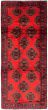 Bordered  Tribal Red Runner rug 10-ft-runner Afghan Hand-knotted 342399