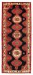 Bordered  Traditional Black Runner rug 10-ft-runner Persian Hand-knotted 352507