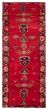 Tribal  Vintage/Distressed Red Runner rug 14-ft-runner Turkish Hand-knotted 389773