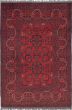 Geometric  Tribal Red Area rug 3x5 Afghan Hand-knotted 238393