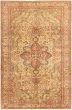 Bordered  Transitional Ivory Area rug 6x9 Turkish Hand-knotted 280931