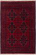 Bordered  Tribal Red Area rug 3x5 Afghan Hand-knotted 281482