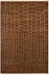 Casual  Transitional Brown Area rug 5x8 Indian Hand-knotted 292757