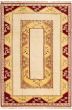 Bordered  Traditional Ivory Area rug 6x9 Turkish Hand-knotted 294008