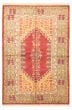 Bordered  Traditional Red Area rug 5x8 Afghan Hand-knotted 318162