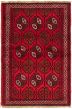 Bordered  Tribal Red Area rug 3x5 Afghan Hand-knotted 321679