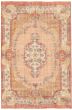 Bordered  Vintage Pink Area rug 5x8 Turkish Hand-knotted 326355