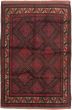 Bordered  Tribal Red Area rug 5x8 Afghan Hand-knotted 326363