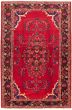 Bordered  Tribal Red Area rug 5x8 Turkish Hand-knotted 333954