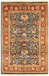 Bordered  Traditional Blue Area rug 5x8 Pakistani Hand-knotted 336340