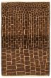 Moroccan  Transitional Brown Area rug 3x5 Indian Hand-knotted 338318