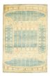 Casual  Transitional Blue Area rug 4x6 Pakistani Hand-knotted 341424