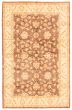 Bordered  Traditional Brown Area rug 5x8 Afghan Hand-knotted 346632