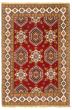 Bordered  Traditional Red Area rug 4x6 Indian Hand-knotted 347310