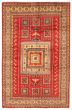 Bordered  Traditional Red Area rug 6x9 Afghan Hand-knotted 348293
