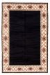 Bordered  Traditional Black Area rug 5x8 Pakistani Hand-knotted 349303