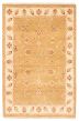 Bordered  Traditional Green Area rug 3x5 Indian Hand-knotted 349450