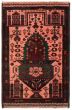 Bordered  Tribal Pink Area rug 3x5 Afghan Hand-knotted 359058