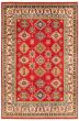 Bordered  Traditional Red Area rug 6x9 Afghan Hand-knotted 361399