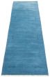 Indian Kashkuli Gabbeh 2'7" x 10'0" Hand Loomed Wool Blue Rug