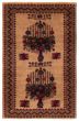 Bordered  Tribal Brown Area rug 3x5 Afghan Hand-knotted 365619