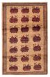 Bordered  Tribal Brown Area rug 3x5 Afghan Hand-knotted 365725