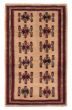 Bordered  Tribal Brown Area rug 3x5 Afghan Hand-knotted 365947