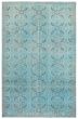 Overdyed  Transitional Blue Area rug 6x9 Turkish Hand-knotted 366814