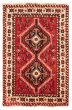 Bordered  Traditional Red Area rug 3x5 Turkish Hand-knotted 369159