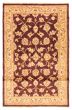 Bordered  Traditional Red Area rug 4x6 Afghan Hand-knotted 369385
