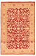 Bordered  Traditional Red Area rug 3x5 Afghan Hand-knotted 369439