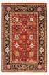 Bordered  Traditional Red Area rug 3x5 Indian Hand-knotted 370105