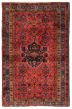 Bordered  Traditional Red Area rug 4x6 Persian Hand-knotted 371283