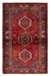 Bordered  Geometric Red Area rug 4x6 Persian Hand-knotted 371918