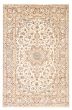 Bordered  Traditional Ivory Area rug 6x9 Persian Hand-knotted 373702